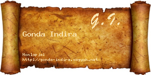 Gonda Indira névjegykártya